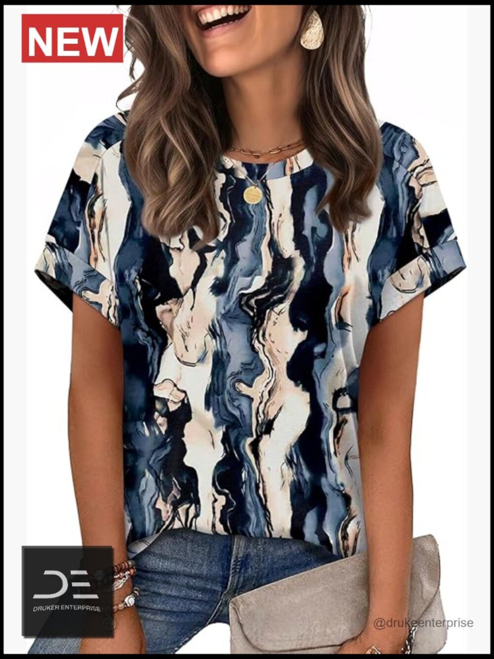Short Sleeve Crew Neck T-Shirt Summer Casual Top